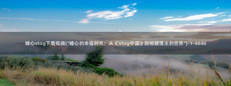 糖心福利vlog